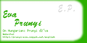 eva prunyi business card